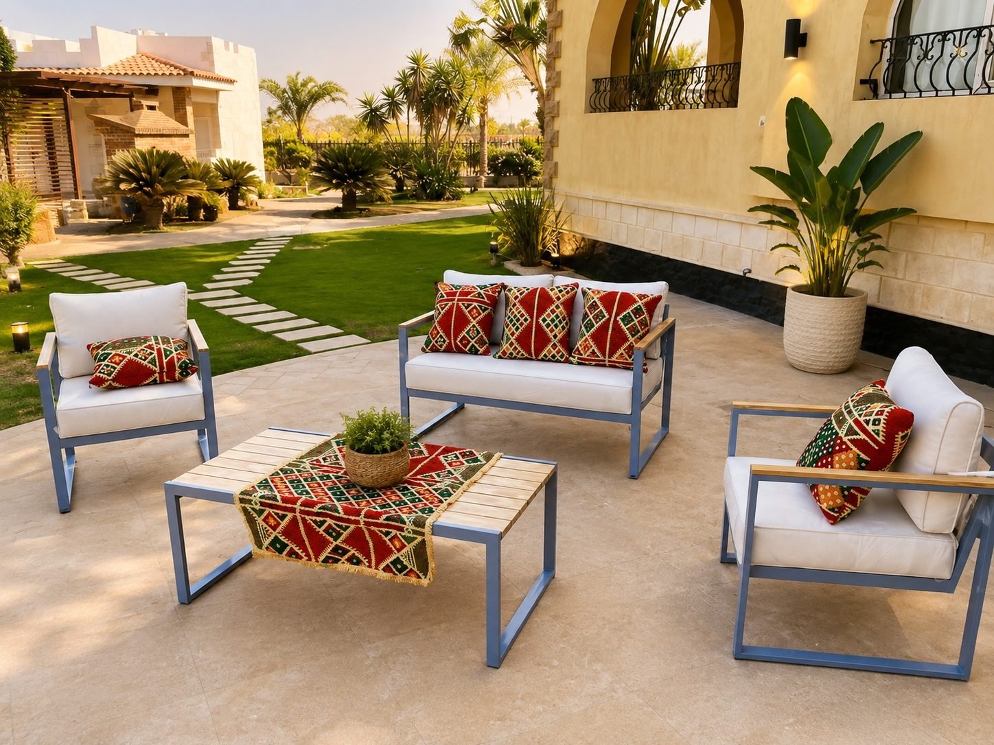Outdoor Wooden Seating Set