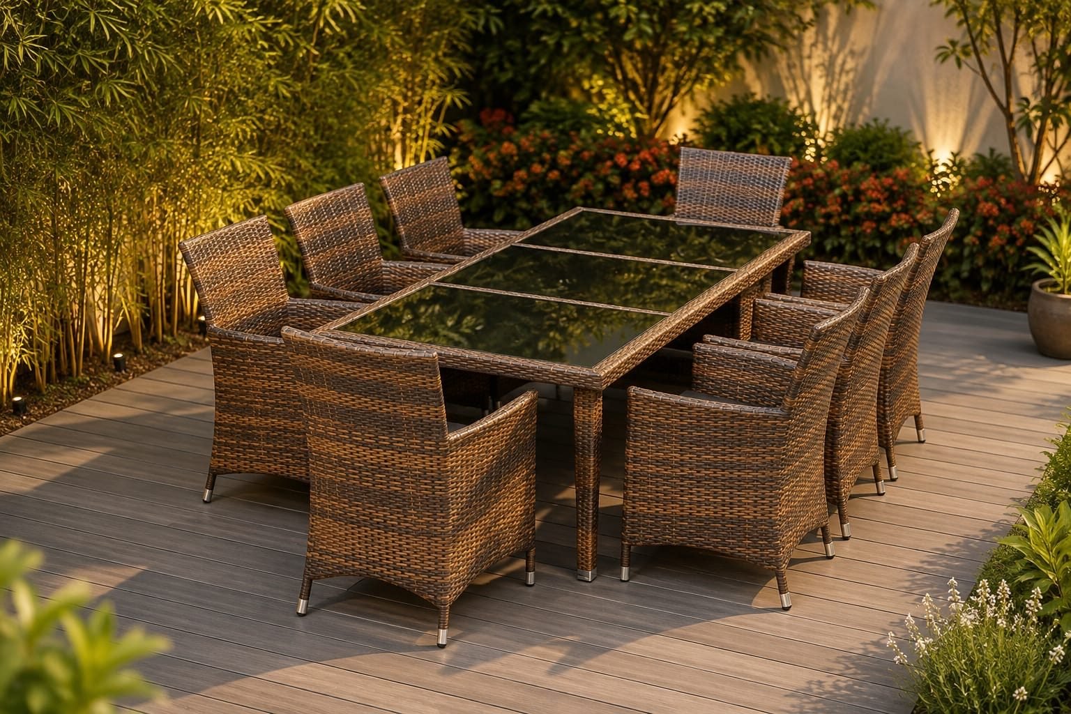 Rattan chairs set