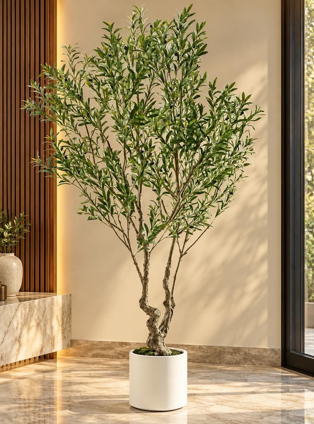 🌿 شجرة زيتون صناعية فاخرة